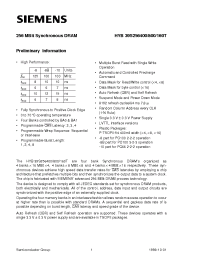 Datasheet HYB39S256400T-8 manufacturer Siemens