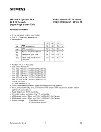 Datasheet HYB5116405BT-60 manufacturer Siemens