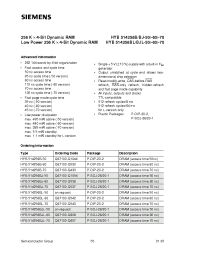 Datasheet HYB514256BL-50 manufacturer Siemens
