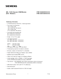 Datasheet HYM724010GS-50 manufacturer Siemens