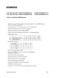 Datasheet HYS72V2200GU-8-3 manufacturer Siemens