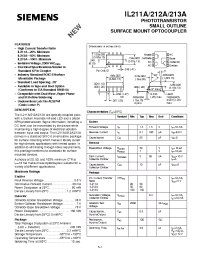 Datasheet IL213A manufacturer Siemens