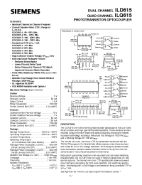 Datasheet ILQ615-3 производства Siemens