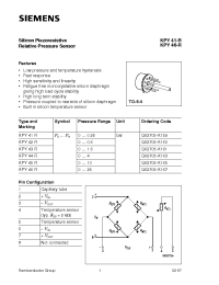 Datasheet KPY46R manufacturer Siemens