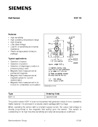 Datasheet KSY10 manufacturer Siemens