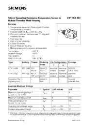 Datasheet KTY19- manufacturer Siemens