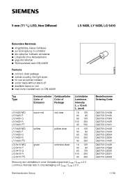 Datasheet LG5410-P manufacturer Siemens