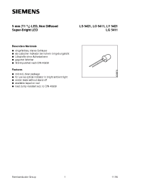 Datasheet LG5411-R manufacturer Siemens