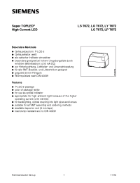 Datasheet LGT672-MQ manufacturer Siemens