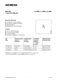 Datasheet LGU260-EO manufacturer Siemens