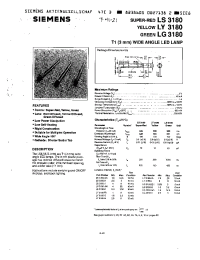 Datasheet LS3180-H manufacturer Siemens