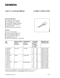 Datasheet LS5420-PT manufacturer Siemens