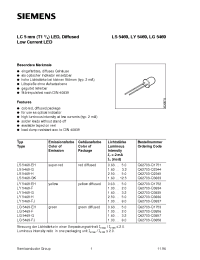 Datasheet LS5469-G manufacturer Siemens