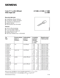 Datasheet LS5480-GL manufacturer Siemens