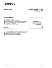 Datasheet LSC870-J manufacturer Siemens