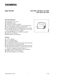 Datasheet LSPT670-GK manufacturer Siemens