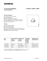 Datasheet LSS269 manufacturer Siemens