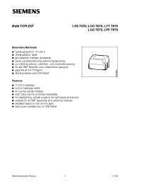 Datasheet LSST670 manufacturer Siemens