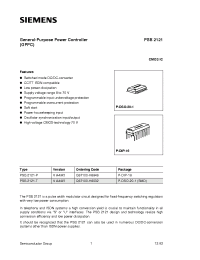Datasheet PSB2121-T manufacturer Siemens