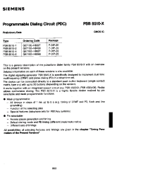 Datasheet PSB8510-1 manufacturer Siemens
