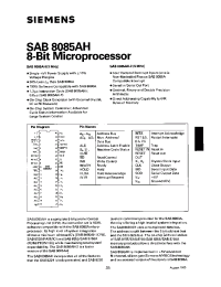 Datasheet SAB8085AH-2-P manufacturer Siemens