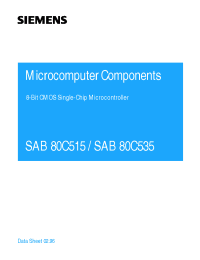 Datasheet SAB80C535-20-N manufacturer Siemens