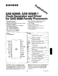 Datasheet SAB8284B-P manufacturer Siemens