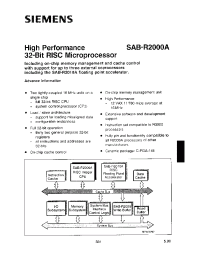 Datasheet SAB-R2000A-12-A manufacturer Siemens