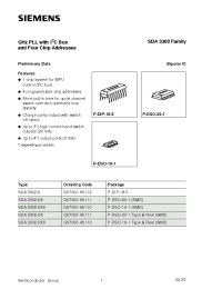 Datasheet SDA3302-5 manufacturer Siemens