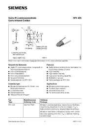 Datasheet SFH405 manufacturer Siemens