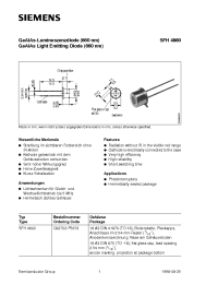 Datasheet SFH4860 manufacturer Siemens