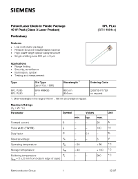 Datasheet SPLPLXX manufacturer Siemens