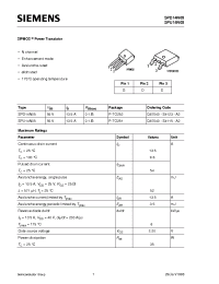 Datasheet SPU14N05 manufacturer Siemens