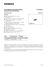 Datasheet TCA505BG manufacturer Siemens