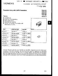 Datasheet TCA671 manufacturer Siemens