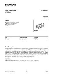 Datasheet TDA6050-5 manufacturer Siemens