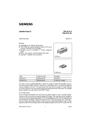 Datasheet TDA6151-5 manufacturer Siemens