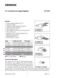 Datasheet TLE4270 manufacturer Siemens