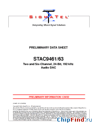 Datasheet STAC9461 manufacturer SigmaTel