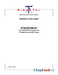 Datasheet STAC9756 manufacturer SigmaTel