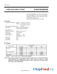 Datasheet S-24C01BFJ manufacturer Seiko