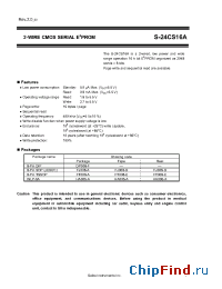 Datasheet S-24CS16A0I-T8T1 manufacturer Seiko