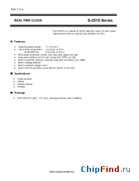 Datasheet S-3510ANFJA производства Seiko