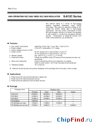 Datasheet S-812C36BMC-C4Q-T2 manufacturer Seiko