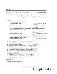 Datasheet S-8231ALFN-CAL-T2 manufacturer Seiko