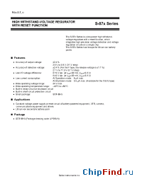 Datasheet S-87X manufacturer Seiko