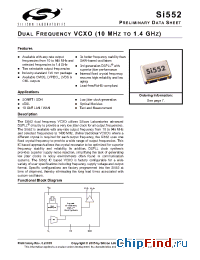 Datasheet 552BD622M080BGR manufacturer Silicon Lab.