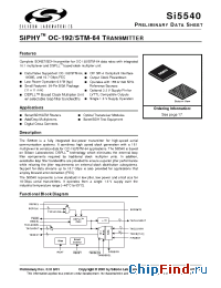 Datasheet 554GAXXXXXXBG manufacturer Silicon Lab.