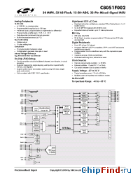 Datasheet C8051F002 manufacturer Silicon Lab.