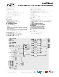 Datasheet C8051F006-GQ manufacturer Silicon Lab.